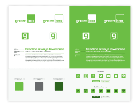 Greenbox branding guides